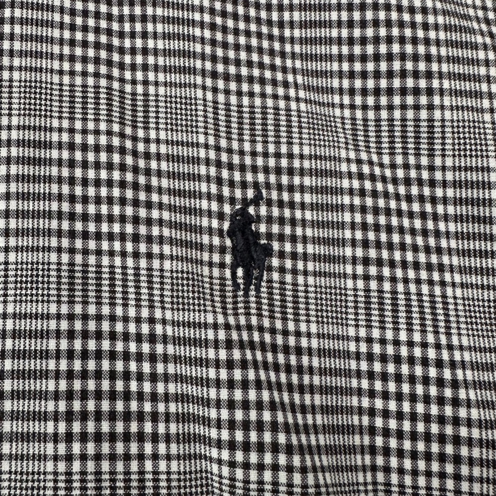Polo Ralph Lauren Blake Mens Large Black White Glen Check Short Sleeve Shirt - Picture 4 of 8